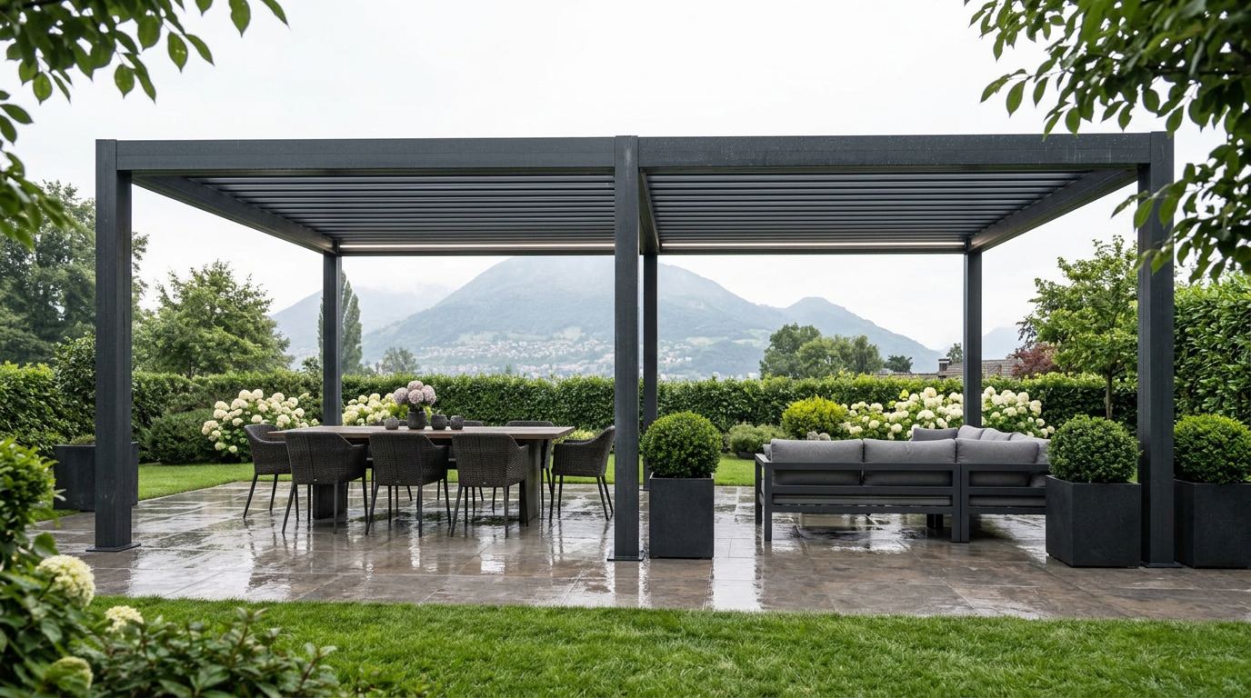 AERA 700 freistehende Aluminium-Pergola 3 × 7 m